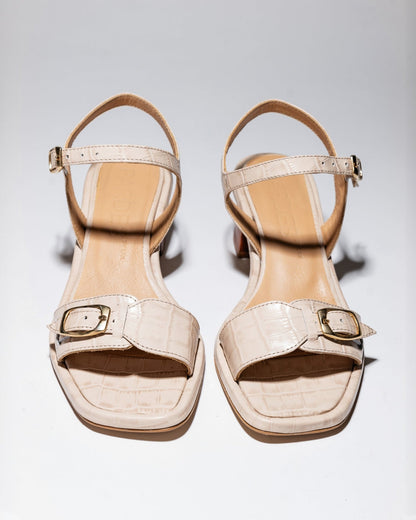 TERRA SUN Cream Croc sandals - LAX